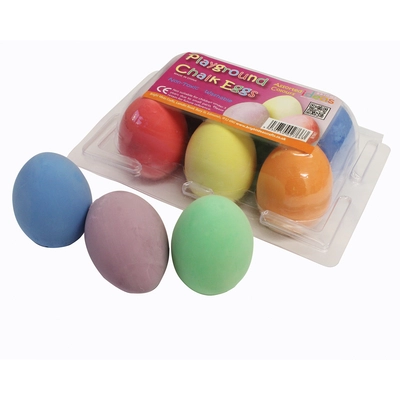 Playground Chalk Eggs Assorted 6 Pack