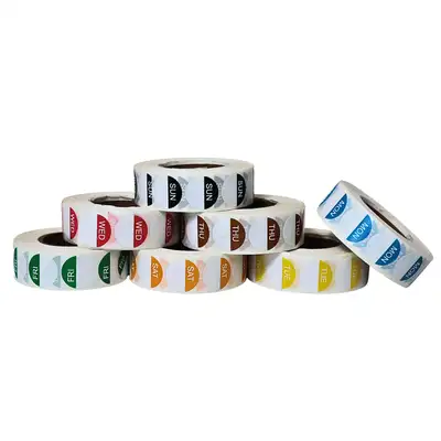 Days of The Week Dot Labels 7 Pack