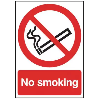 Safety Signs Vinyl - Type: No Smoking