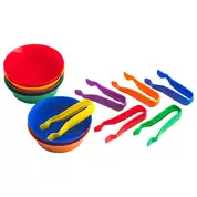 Sorting Bowls and Tweezers Assorted 6 Pack