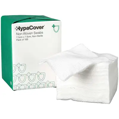 Sterile Non Woven Swabs 7.5 x 7.5cm 100 Pack