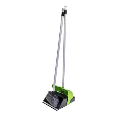 Soclean Lobby Dustpan and Broom Green