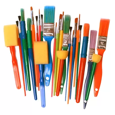Kids Paint Brushes and Dabbers Assorted 25 Pack