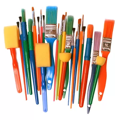 Kids Paint Brushes and Dabbers Assorted 25 Pack G2p100