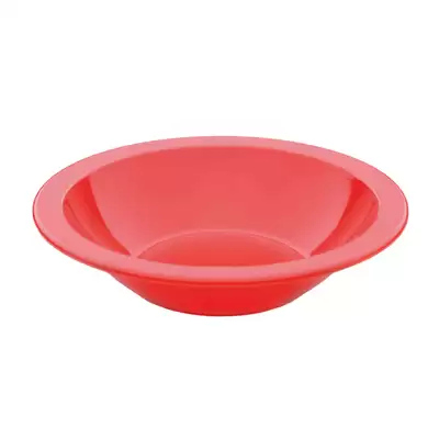 Harfield Polycarbonate Narrow Rimmed Bowls 173mm 10 Pack - Colour: Red