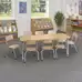 Milan Rectangular Table 1500x600mm Grey
