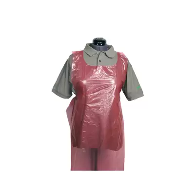 Proform Disposable Plastic Aprons On A Roll 200 Pack - Colour: Red