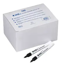 Chunky Drywipe Markers Black 100 Pack