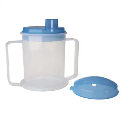 Twin Handled Drinking Cup With Lids 350ml G2p100