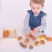 Wooden Bread and Pastries Set