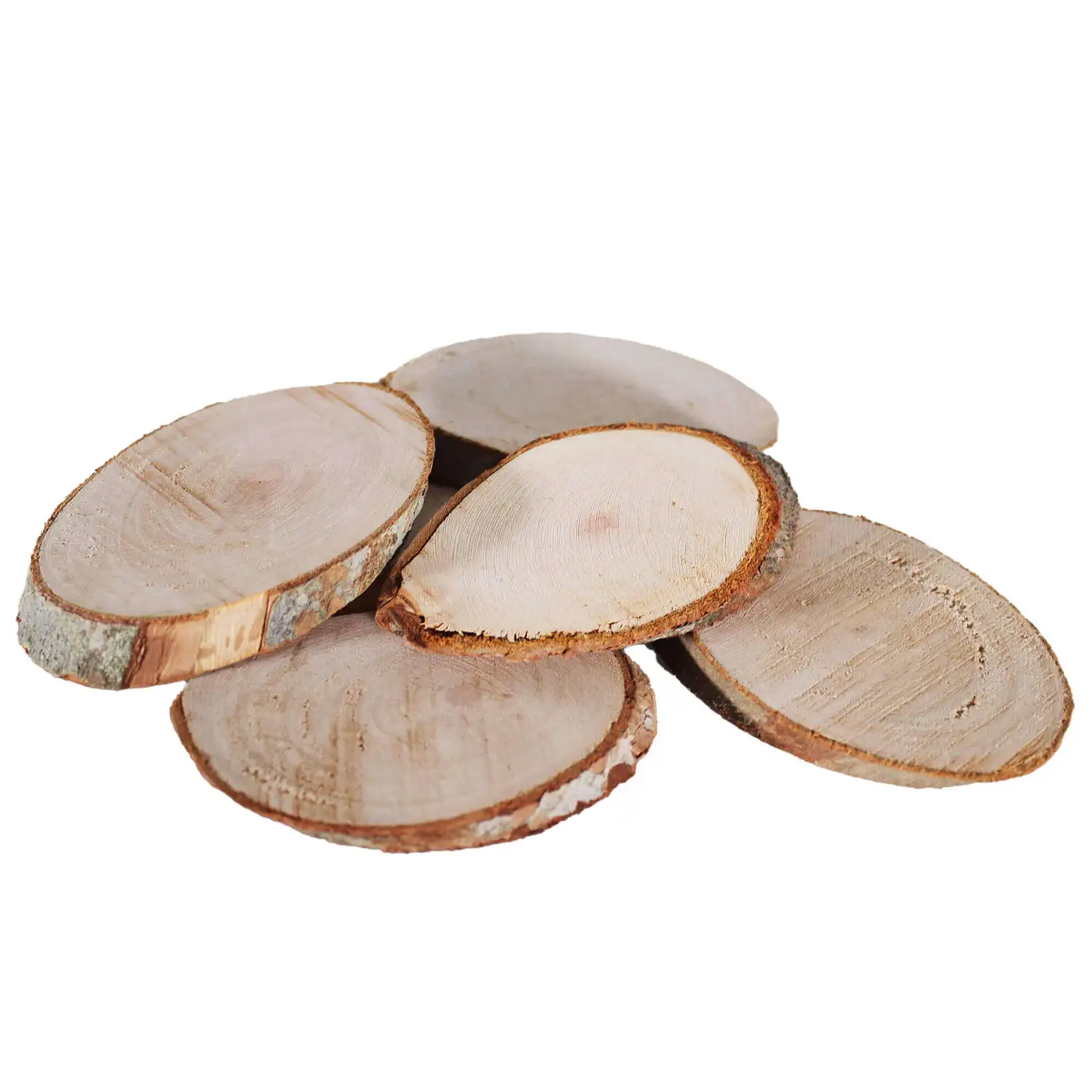 Assorted Oval Wood Slices 500g G3p75