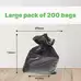 Soclean Black Bin Bags Strong 200 Pack