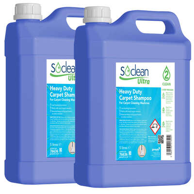 Soclean Heavy Duty Carpet Shampoo 5 Litre 2 Pack