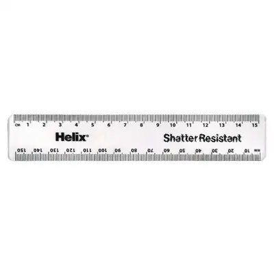 Helix Ruler Clear 15 Cm 50 Pack