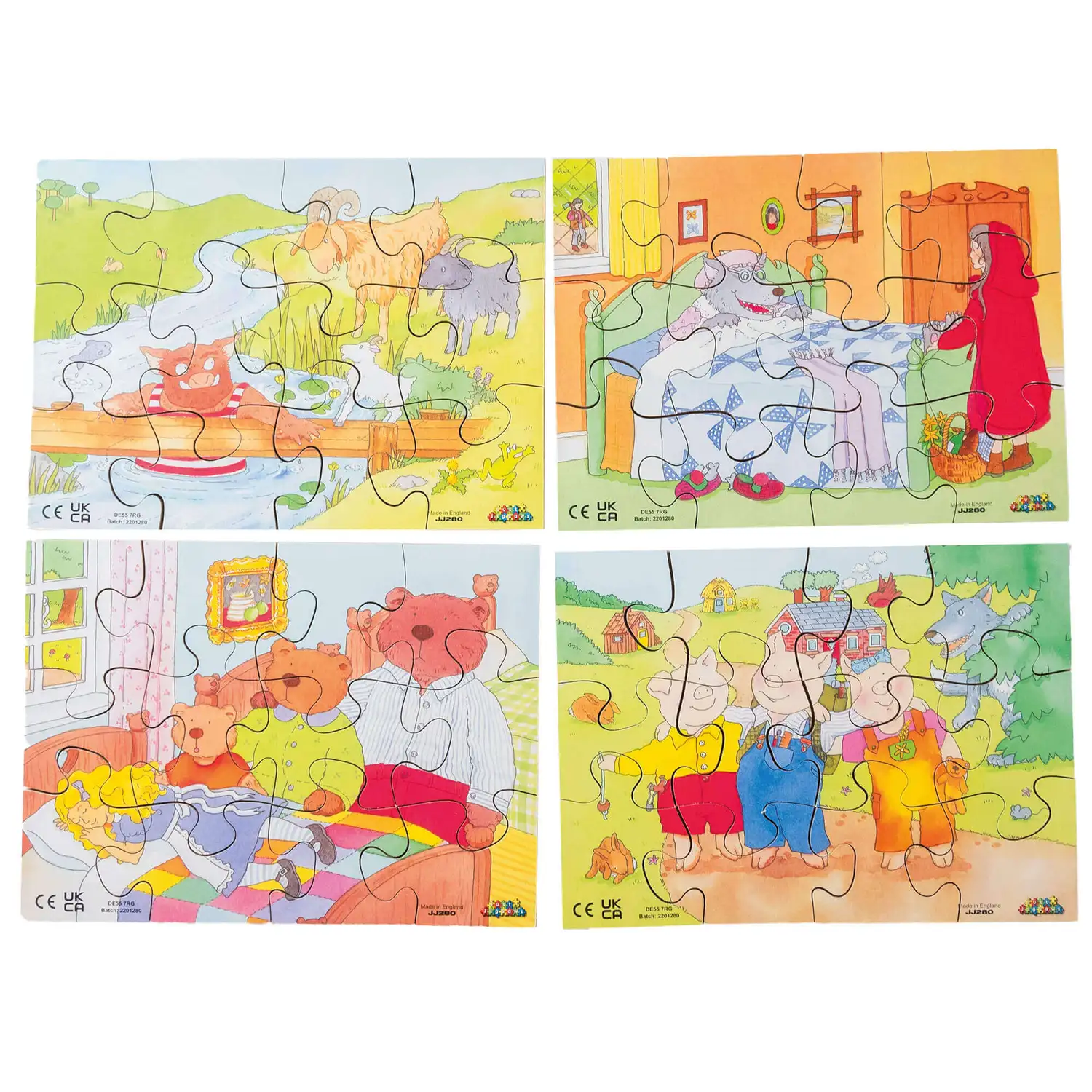 Fairytales Puzzles 12 Piece 4 Pack