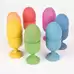 Rainbow Wooden Egg Cups