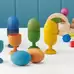 Rainbow Wooden Egg Cups