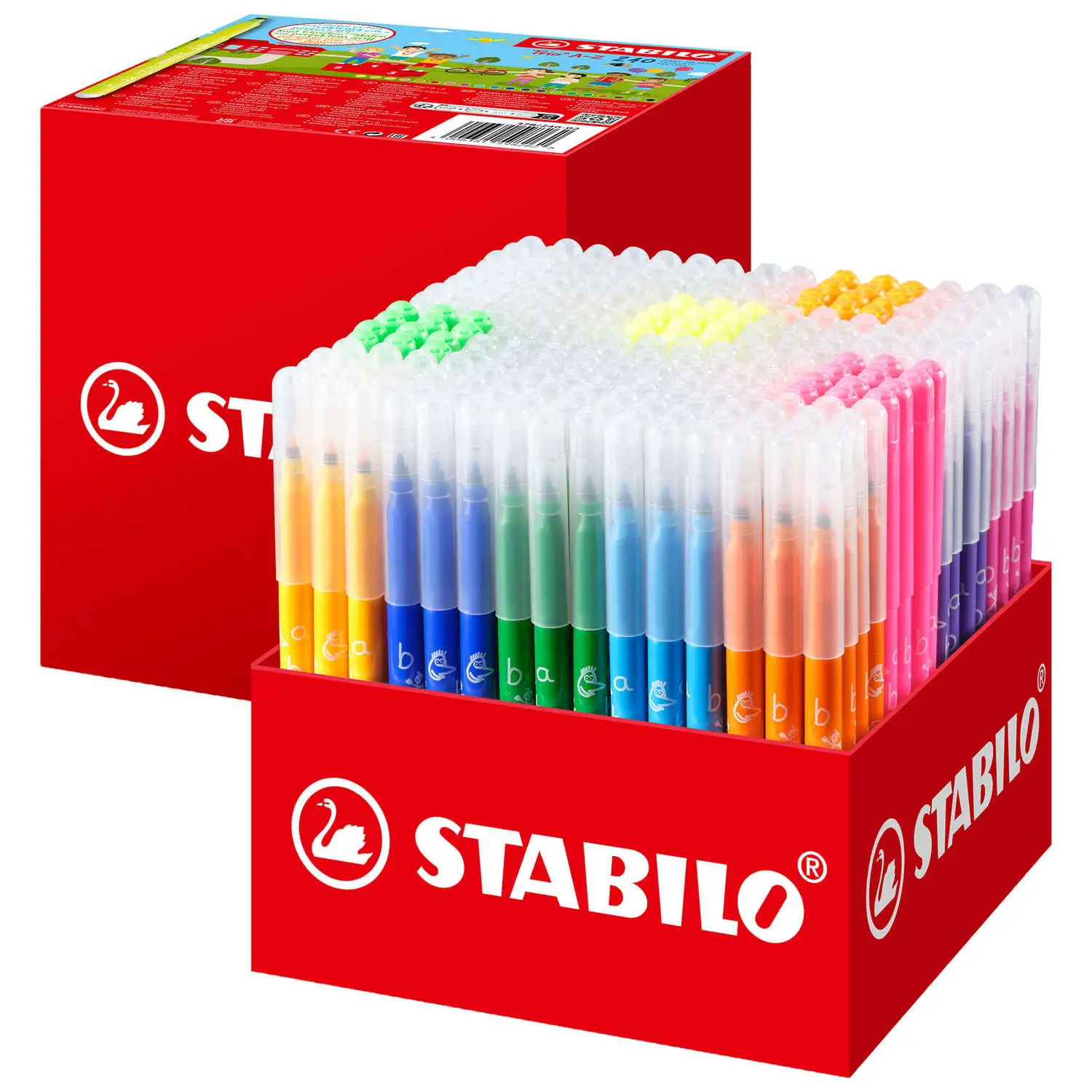 STABILO Trio Triangular Fibre Tip Colouring Pens Assorted 240 Pack G2p100