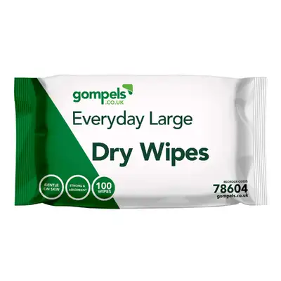 Everyday Dry Wipes Large 28x33cm 100 Pack G2p100