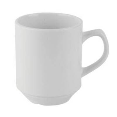 Porcelite Stacking Mug White 12 Oz 6 Pack