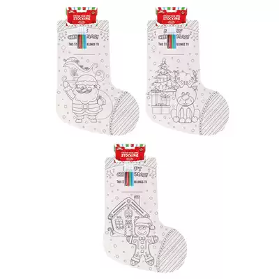 Christmas Colour Your Own Stocking