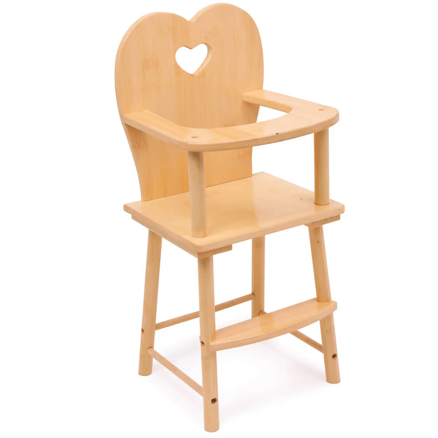 Natural Wooden Highchair for Dolls
