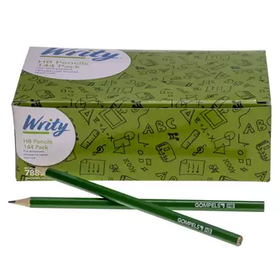 Writy HB Pencils - Pack Size: 144