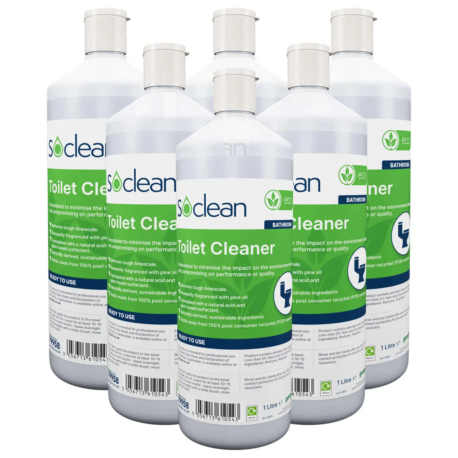 Soclean Eco Toilet Cleaner 1 Litre 6 Pack