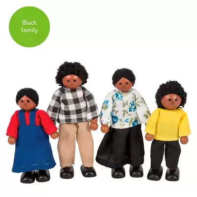 Multicultural Doll Family of 4 - Type: Black