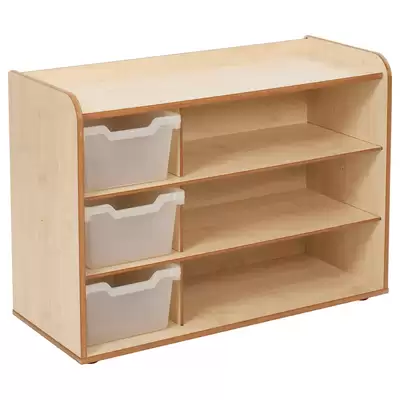 Solway Shelf Unit With 3 Trays Maple