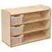 Solway Shelf Unit With 3 Trays Maple