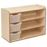 Solway Shelf Unit With 3 Trays Maple