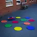 Rainbow Indoor/Outdoor Circle Mats With Holdall 30 Pack