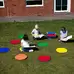 Rainbow Indoor/Outdoor Circle Mats With Holdall 30 Pack