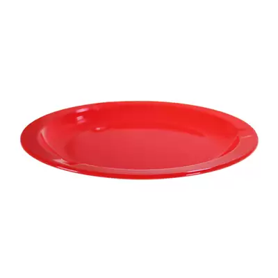 Swixz Polycarbonate Narrow Rimmed Side Plates 172mm 12 Pack - Colour: Red