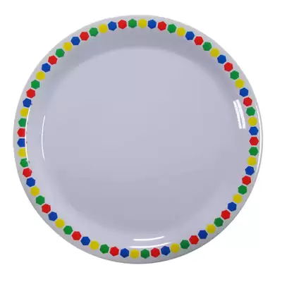 Swixz Melamine Dinner Plate 9" / 230mm 12 Pack - Colour: Patterned