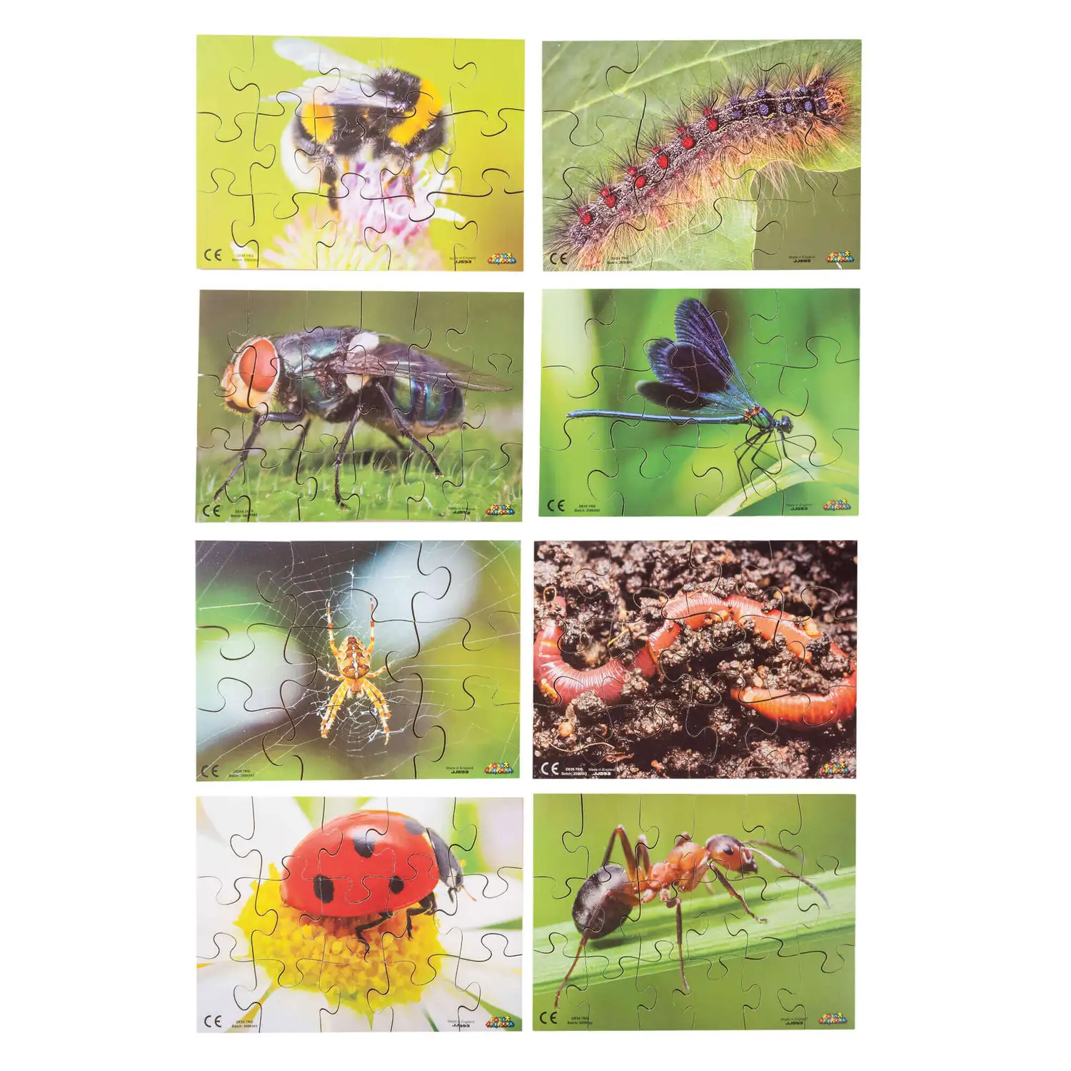 Mini Beasts Puzzle 18 Piece 8 Pack