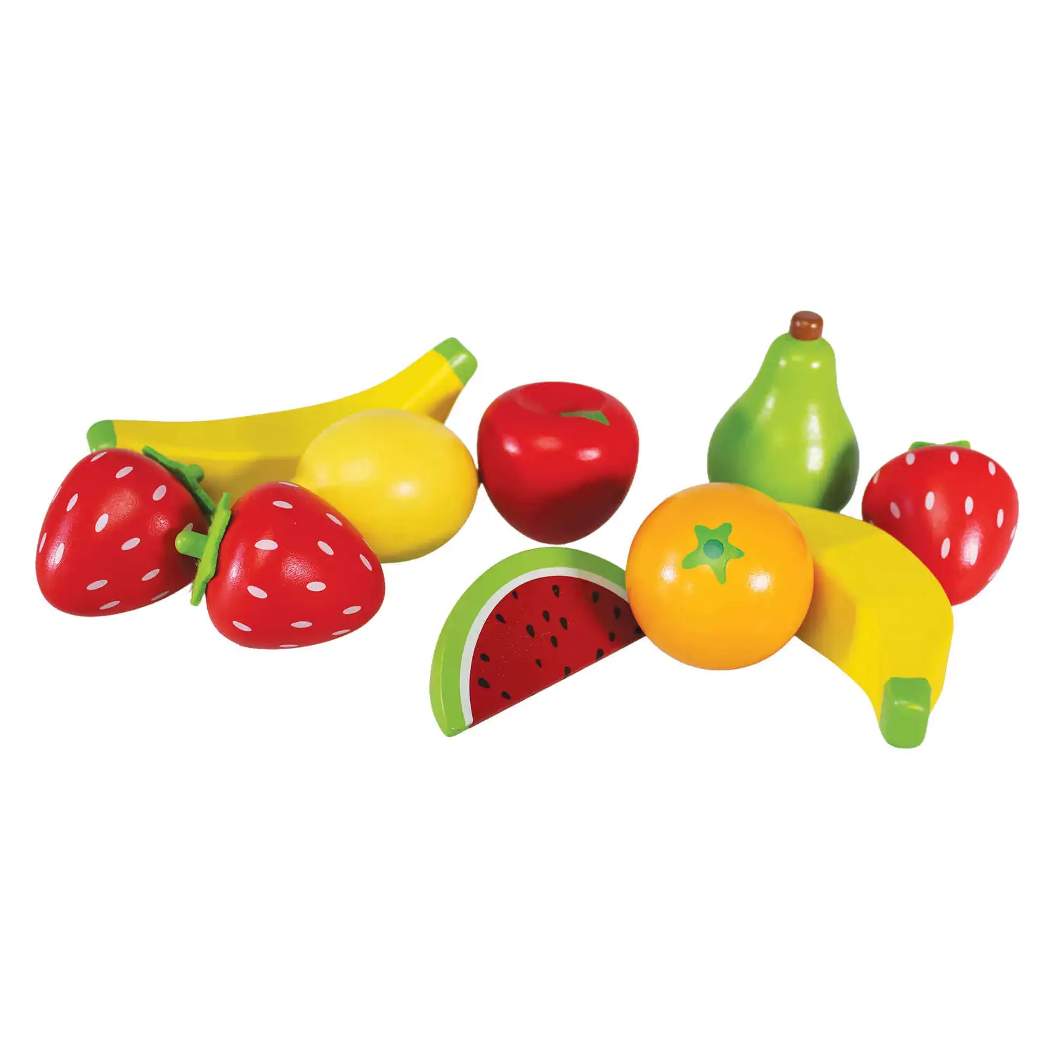 Olly and Oby Wooden Fruit Assorted 10 Pack