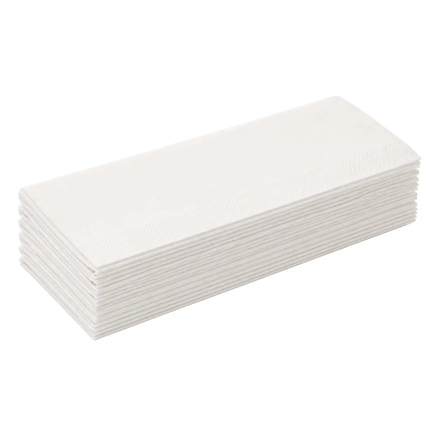 Airlaid Dinner Napkins 1/8 Fold 40x40cm White 25 Pack