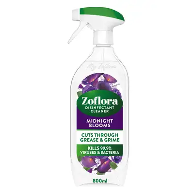 Zoflora Multi Purpose Disinfectant Spray Midnight Blooms 800ml 8 Pack G3p90