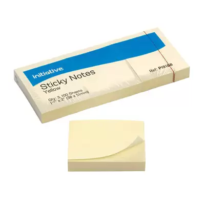 Sticky Notes Yellow 38mm x 51mm 12 Pack