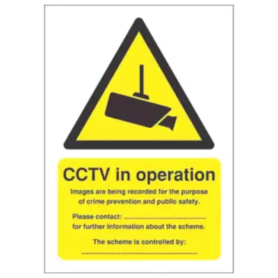 Safety Signs Rigid - Type: Cctv Data Protection Act