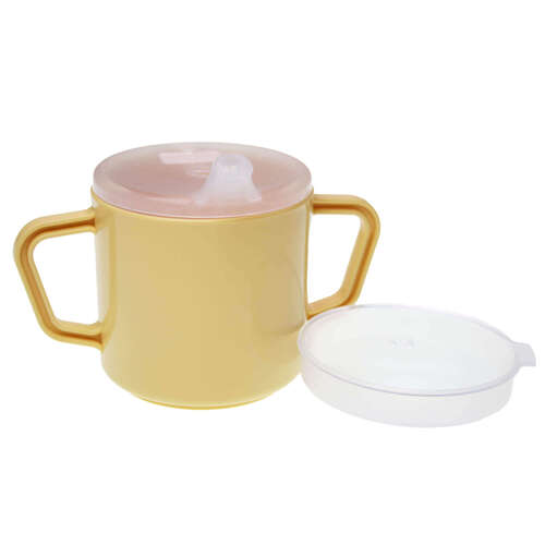 Twin Handled Mug With Feeding and Narrow Spout Lids Gompels