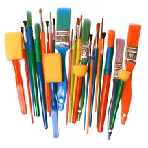 Artyom Kids Paint Brushes and Dabbers Assorted 25 Pack