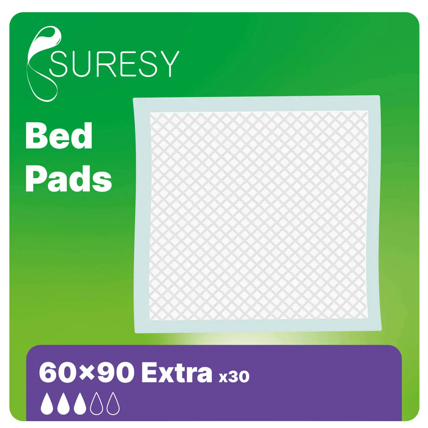 Suresy Bed Pads 60x90 Extra 30 Pack G2p100
