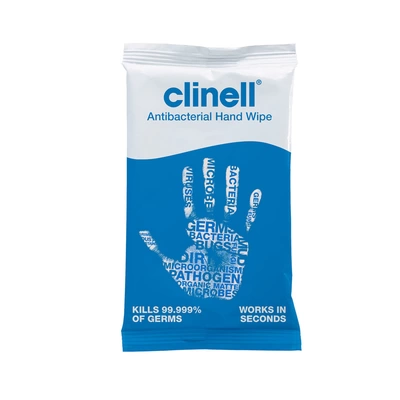 Clinell Antibacterial Hand Wipes Box 100