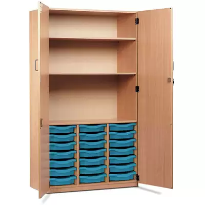Lockable Storage Cupboard With 21 Drawers