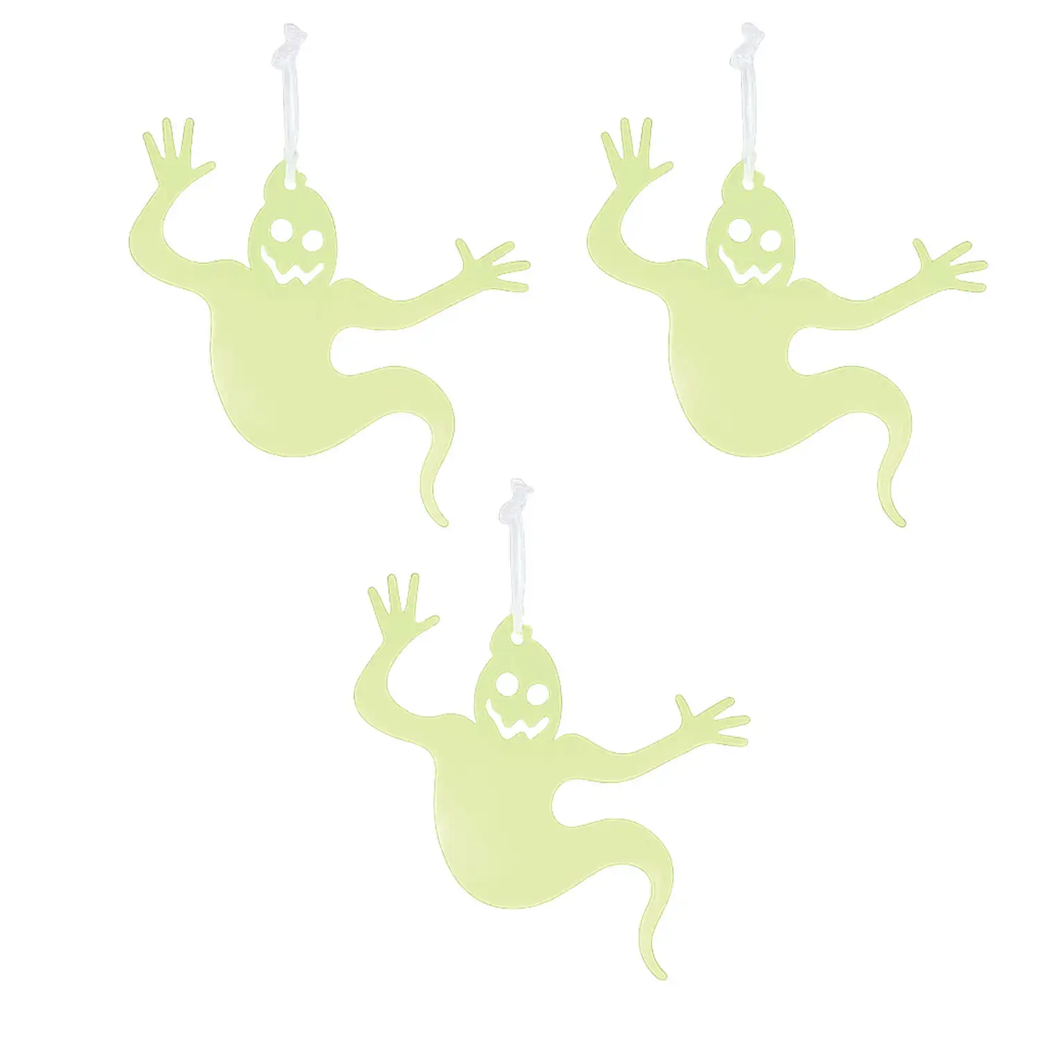 Glow in The Dark Ghost Decorations 3 Pack