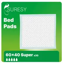 Suresy Bed Pads 60x40 Super 30 Pack G2p100