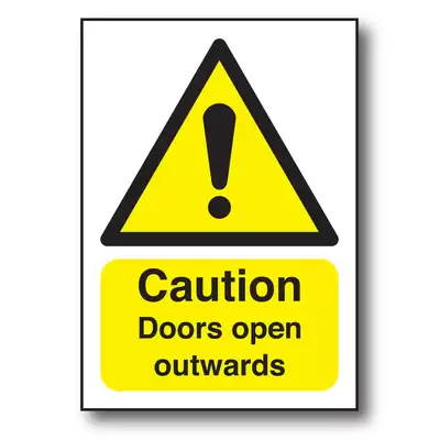 Safety Signs Vinyl - Type: Doors Open Outwards